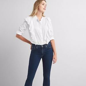GAP Ruffle Long Sleeve Shirt